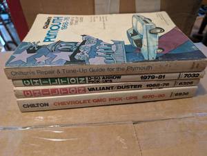 lot 4551 image: Chilton Repair & Tune-Up Guides 4-Book Lot Plymouth Dodge Valiant Chevrolet GMC