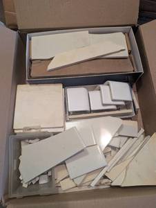 lot 5000 image: Ceramic Tile Lot Assorted Sizes White Cream