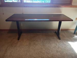 lot 928 image: Wooden Work Table.  25 x 72 x 30.  Located in basement