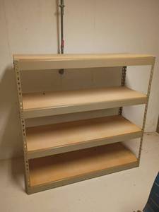 lot 971 image: Metal Shelves.   48 x 48 x 19.  Located in basement