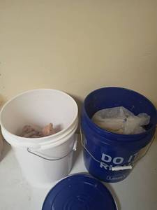 lot 986 image: 2 More Bundles of Slack or Clay in buckets.  Located in basement