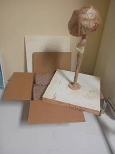 lot 987 image: Ok one more...2 Bundles of Slack with Board and Pole.  Located in basement