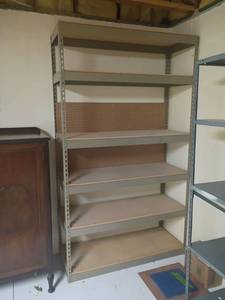 lot 990 image: Metal Shelves.   7ft. X 4ft. X 19in.   Located in basement