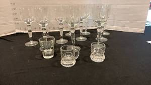 lot 1149 image: Cordial and shot glasses glasses