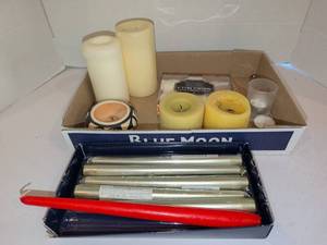 lot 1221 image: Tapers and Pillar Candles