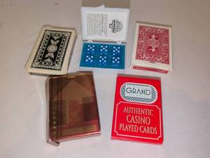 lot 1284 image: Casino Playing Cards and Dice Lot
