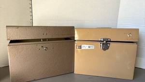 lot 1326 image: Two metal file boxes