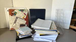 lot 1328 image: Office Supply Lot Notebooks Binders Papers Documents