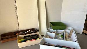 lot 1331 image: Craft Supply Lot with Organizers and Art Supplies