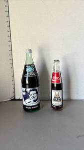 lot 1337 image: Dr Pepper Sugar Free Roger Staubach 32oz Commemorative Bottle &amp Coke Mud Island 10oz Bottle Lot