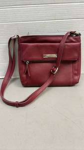 lot 1451 image: Liz Claiborne Burgundy Crossbody Shoulder Bag