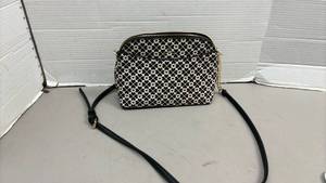 lot 1454 image: Nanette Lenore Black White Print Crossbody Bag