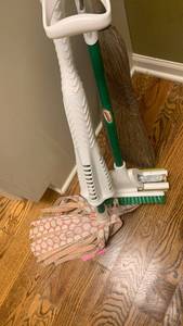 lot 1602 image: Broom and mops