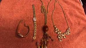 lot 1710 image: Watches and necklaces
