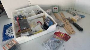 lot 3020 image: Miscellaneous garage items with organizer