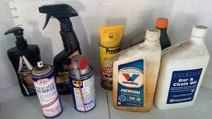 lot 3033 image: Automotive Care Products Lot - Oil, De-Icer, Cleaners, Removers