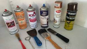 lot 3036 image: Craft Finishing Spray Paint & Brush Set