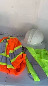 lot 3045 image: Hard hat and Neon vests