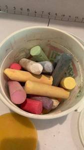 lot 3103 image: Sidewalk Chalk Assortment in Container