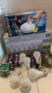 lot 3104 image: Lot of LED and Incandescent Light Bulbs, Touchlight, Safe First Bulbs