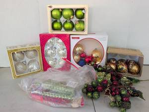 lot 3205 image: Christmas Ornament Lot Holiday Decorations Multiple Sets