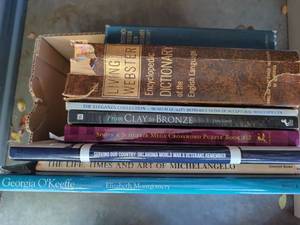 lot 3317 image: Lot of Books Including Michelangelo, Art, Crossword Puzzles, WWII Veterans