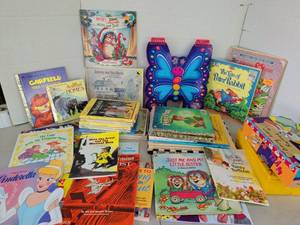 lot 3326 image: Large childrens Book Lot Titles Includes Peter Rabbit, Cinderella, Garfield