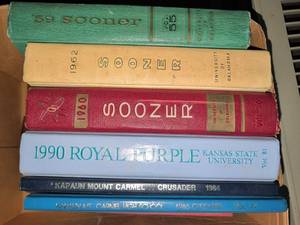 lot 3330 image: Lot of University Yearbooks Kansas State Mount Carmel 1959-1990