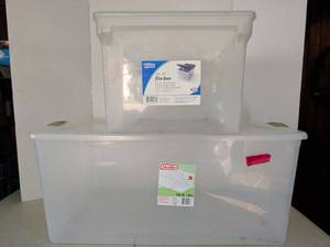 lot 3408 image: Office Depot Split-Lid File Box 13.5 x 22.75 x 10.75 in. Item 271240