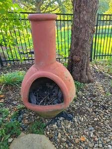 lot 4208 image: Clay chiminea, 36in tall