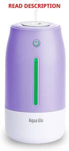 lot 506 image: Aqua Glo Portable Humidifier, Rechargeable, Cool Mist, Lavender