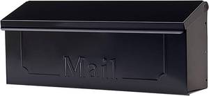 lot 712 image: ARCHITECTURAL MAILBOXES Townhouse Galvanized Steel, Wall-Mount Mailbox, Black Small