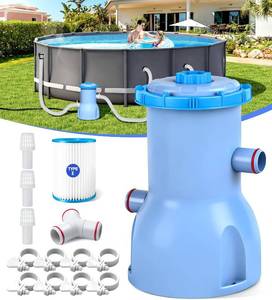 lot 1029 image: LuxBlue 2026 Improved 530 GPH Small Pool Filter Pump  ETL Certified Cartridge Filter Pump for Above Ground Pools  Water Circulation System- Quickly Remove Debris, Enhance Crystal-clear Pool Water