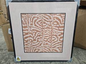 lot 1050 image: Wall Art Zebra Pattern 20 x 20