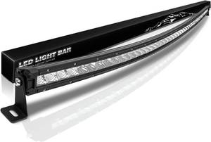 lot 2254 image: $104 52 Inch Curved LED Light Bar, 400W Super Bright Flood SpotBeam Combo - Off Road Driving Single Row Light Bars for Trucks for Jeep Trucks Boats ATV UTV Cars