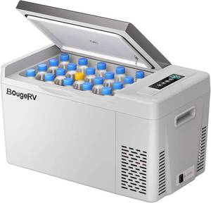 lot 2279 image: $170 BougeRV 12v refrigerator 23 Quart, -8 50  Portable Freezer for Car, Grey