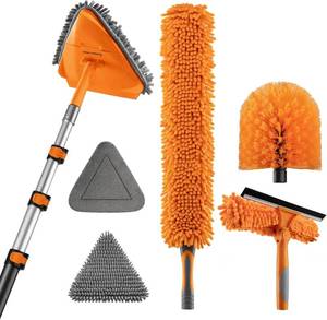 lot 2298 image: 20 Foot High Reach Duster Kit with 4-12 ft Extension Pole for High Ceiling