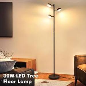 lot 3225 image: 30W-LED three-head floor lamp,Floor Lamps
