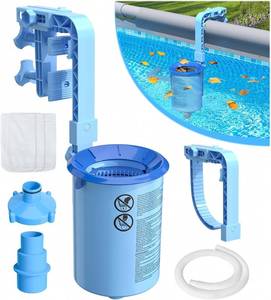 lot 3226 image: BluSwim Above Ground Pool Surface Skimmer with 3 Filter Socks