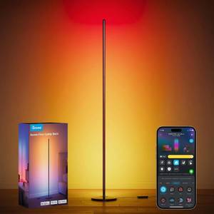 lot 5301 image: Govee RGBIC Floor Lamp Basic, 1000lm LED Corner Lamp, Black