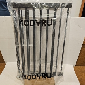 lot 5304 image: KODYRU Short Dog Gate,18-45 Adjustable Extra Wide Metal Short Dog Gate to Step Over, 24 Tall Small Pet Gate with 3 Extension Kits