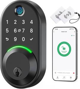 lot 5315 image: Yamiry Smart Deadbolt Lock with Keypad,Fingerprint Keyless Entry Door Lock