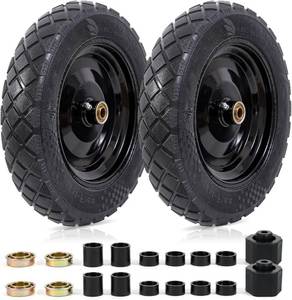 lot 5318 image: MZREXN 4.804.00-8 Wheelbarrow Tires, 15 Flat Free Tire and Wheel