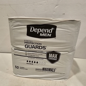 lot 5341 image: Depend Men Guards Maximum Absorbency - 52 Ea, Pack of 1