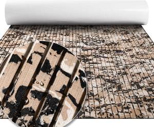 lot 5355 image: FOCEAN Boat Flooring EVA Foam Boat Decking Marine Flooring Camo Self-Adhesive Marine Mats for Jon Boats Bass Boat Kayak RV 94.5x23.6, Desert Camo
