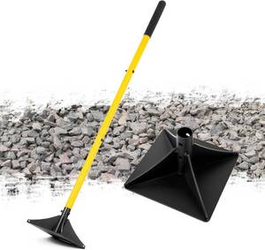 lot 5356 image: 8x8 Steel Tamper with 48 Handle, Heavy Duty Hand Compactor Tool for Leveling Soil, Gravel, Sand, Asphalt, Ground, Paver, Driveway, Garden, Yard and Blacktop Repair