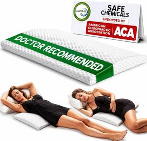 lot 5361 image: ComfiLife Lumbar Support Pillow for Sleeping Memory Foam Pillow for Back Pain Relief - Side, Back and Stomach Sleepers- Triangle Wedge Pillow - Bed Rest Pillow - Medium-Soft (White, Standard)