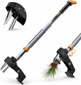 lot 5362 image: GASREKV Weed Puller Tool, 4-Claw Steel Head Stand Up Weeder, 39-46 Adjustable Handle & Easy Eject, Root Weed Remover for Dandelion, Thistle & Crabgrass, No Bending