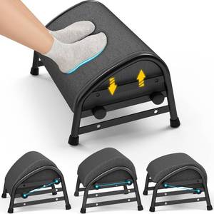 lot 5367 image: YEASHEIN Adjustable Foot Rest for Under Desk at Work, Ergonomic Foot Stools