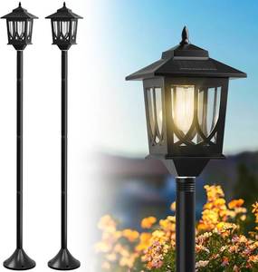 lot 5394 image: 63 Solar Lamp Post Light 2 Pack, Solar Post Lights Outdoor